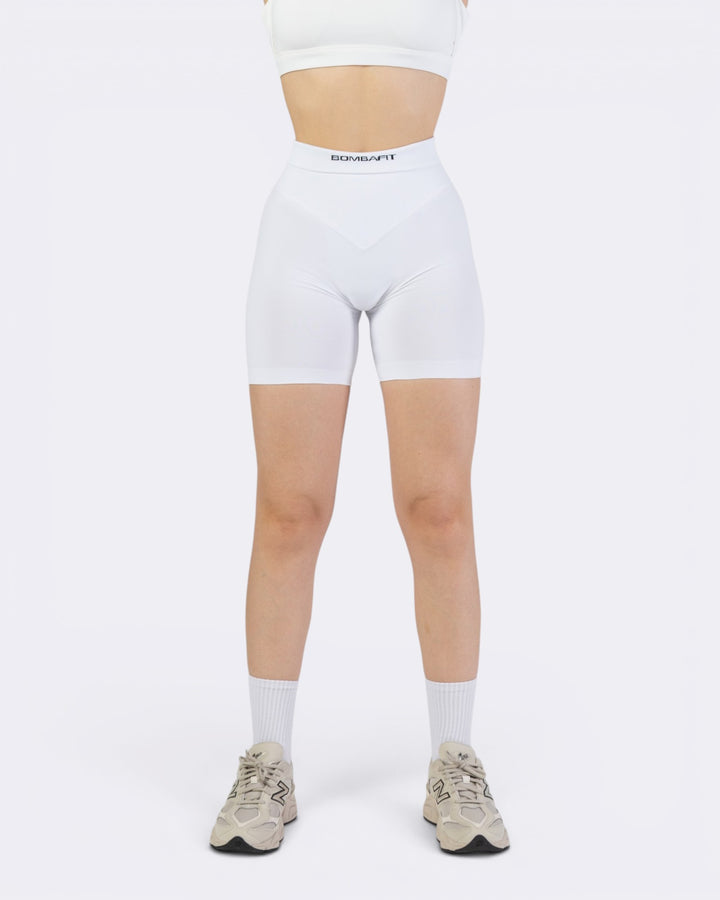 Pump It Shorts Leggings - Bianco - Bombafit