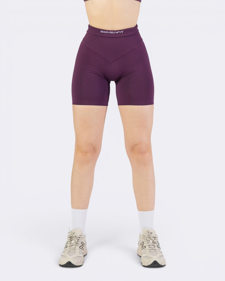 Pump It Shorts Leggings - Viola Plum - Bombafit